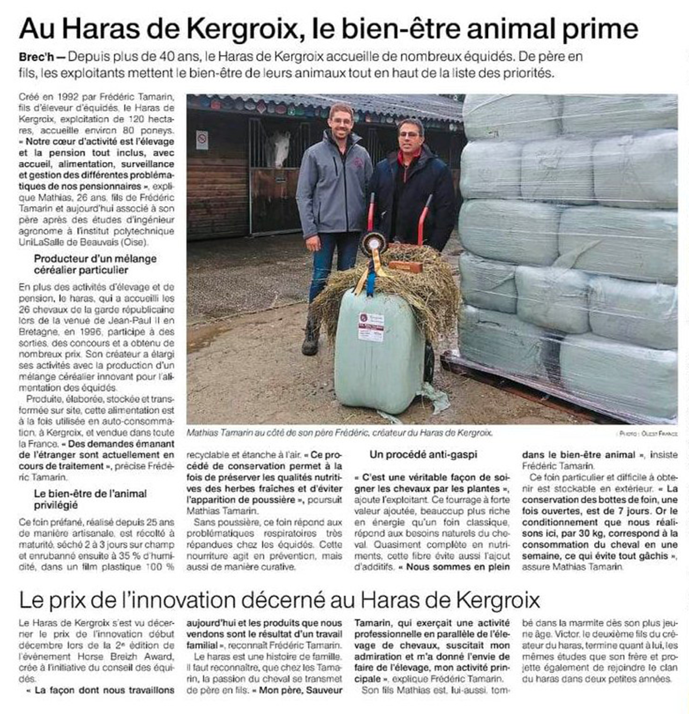 article-de-presse-1 article-de-presse-haras-de-kergroix-ouest-france